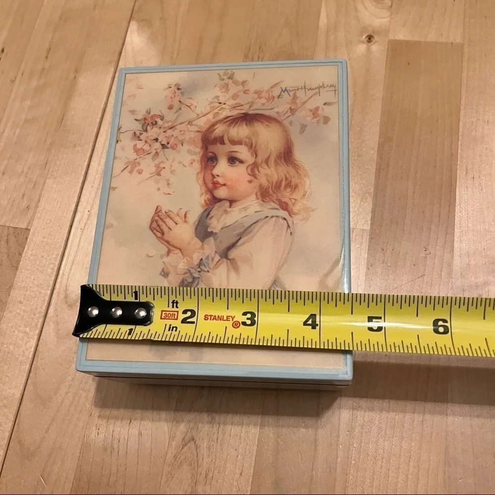 In The Orchard Girl Musical Trinket Box Mozart Lullaby Victorian 1991 Hamilton - Picture 14 of 15